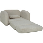 Temple &amp; Webster Georgia 1.5 Seater Single Boucle Sofa Bed