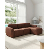 Temple &amp; Webster Barton 4 Seater Modular Sofa &amp; Ottoman Set