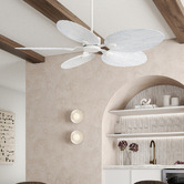 Temple &amp; Webster Byron 127cm White DC Ceiling Fan with Remote Control