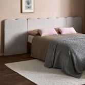 Temple &amp; Webster Pippa Oversized Upholstered Queen Bedhead