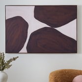 Temple &amp; Webster Cocoa Drift Framed Canvas Wall Art