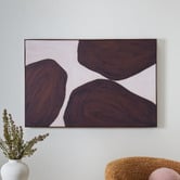 Temple &amp; Webster Cocoa Drift Framed Canvas Wall Art
