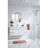 Temple &amp; Webster Florence Walnut 900mm Vanity Package with Concrete Basin &amp; LED Mirror