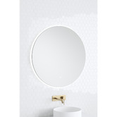 Temple &amp; Webster Florence Walnut 900mm Vanity Package with Concrete Basin &amp; LED Mirror