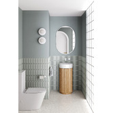 Temple &amp; Webster Nomad 410mm Freestanding Pedestal Package with Wall Mixer Tapware