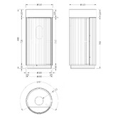 Temple &amp; Webster Nomad 410mm Freestanding Pedestal Package with Wall Mixer Tapware