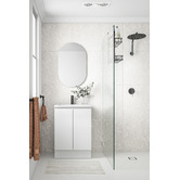 Temple &amp; Webster Nomad 410mm Freestanding Pedestal Package with Wall Mixer Tapware