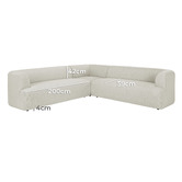 Temple &amp; Webster Gala 5 Seater Boucle Corner Sofa