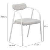 Temple &amp; Webster Tuba Boucle Dining Chairs