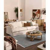 Temple &amp; Webster Softy 4 Seater Premium Slipcover Sofa