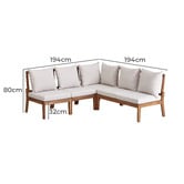 Temple &amp; Webster Anquilla Outdoor Modular Lounge Set with Cushions