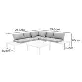 Temple &amp; Webster 5 Seater Lyle Aluminium Outdoor Lounge Set