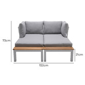 Temple &amp; Webster 4 Seater Maui Outdoor Modular Lounge Set