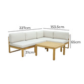 Temple &amp; Webster 4 Seater Cabo Outdoor Corner Lounge Set