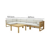 Temple &amp; Webster 5 Seater Cabo Outdoor Corner Lounge Set