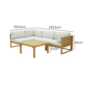 Temple &amp; Webster 4 Seater Cabo Outdoor Modular Sofa Set