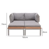 Temple &amp; Webster 2 Seater Maui Outdoor Modular Lounge Chairs