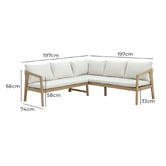 Temple &amp; Webster 5 Seater Bayview Outdoor Modular Lounge Set