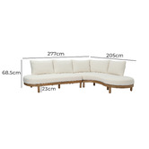 Temple &amp; Webster 6 Seater Killcare Outdoor Modular Corner Sofa