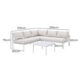 Temple &amp; Webster 5 Seater Kamari Outdoor Modular Lounge Set