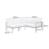 Temple &amp; Webster 4 Seater Oceana Outdoor Modular Sofa