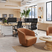 Temple &amp; Webster Kelly Swivel Armchair