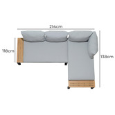 Temple &amp; Webster 4 Seater Black Maui Outdoor Modular Lounge Set