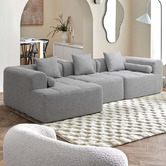 Temple &amp; Webster Bowie 4 Seater Boucle Sofa with Chaise