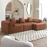 Temple &amp; Webster Bowie 4 Seater Boucle Sofa with Chaise