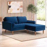 Temple &amp; Webster Stockholm Velvet Ottoman