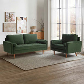 Temple &amp; Webster Stockholm Velvet Armchair