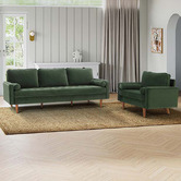 Temple &amp; Webster Stockholm Velvet Armchair