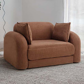 Temple &amp; Webster Georgia 1.5 Seater Single Boucle Sofa Bed