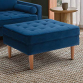 Temple &amp; Webster Stockholm Velvet Ottoman