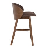 Temple &amp; Webster 65cm Colby Upholstered Bentwood Bar Stool