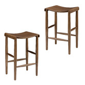 Temple &amp; Webster 65cm Kobe Ash Wood Barstool