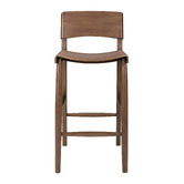 Temple &amp; Webster 65cm  Kobe High Back Ash Wood Barstool