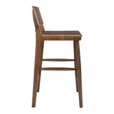 Temple &amp; Webster 65cm  Kobe High Back Ash Wood Barstool