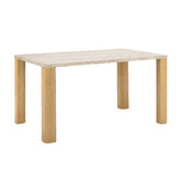Temple &amp; Webster Ronan Travertine Stone Dining Table