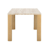 Temple &amp; Webster Ronan Travertine Stone Dining Table