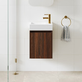 Temple &amp; Webster Havana 400mm Wall Hung Single Vanity with Integrated Basin