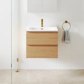 Temple &amp; Webster Havana 600mm Wall Hung Single Vanity with Integrated Basin