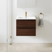 Temple &amp; Webster Havana 600mm Wall Hung Single Vanity with Integrated Basin