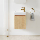 Temple &amp; Webster Havana 400mm Wall Hung Single Vanity with Integrated Basin