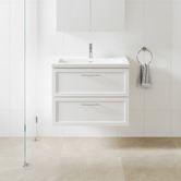 Temple &amp; Webster Dunes 800mm Wall Hung Single Vanity with Integrated Basin