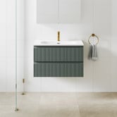 Temple &amp; Webster Panama 800mm Wall Hung Single Vanity with Integrated Basin