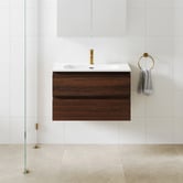 Temple &amp; Webster Havana 800mm Wall Hung Single Vanity with Integrated Basin