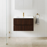 Temple &amp; Webster Panama 800mm Wall Hung Single Vanity with Integrated Basin