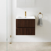 Temple &amp; Webster Panama 600mm Wall Hung Single Vanity with Integrated Basin