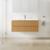 Temple &amp; Webster Panama 1200mm Wall Hung Single Vanity with Integrated Basin